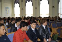 A lecture of director of the Legal institute for the students of the first course